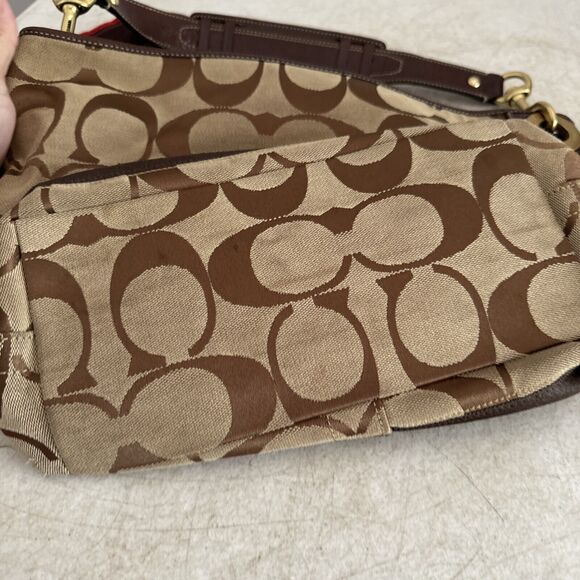 Coach 10627 Black Gray Jacquard Signature Canvas Bucket Bag Tote Purse - Picture 14 of 16